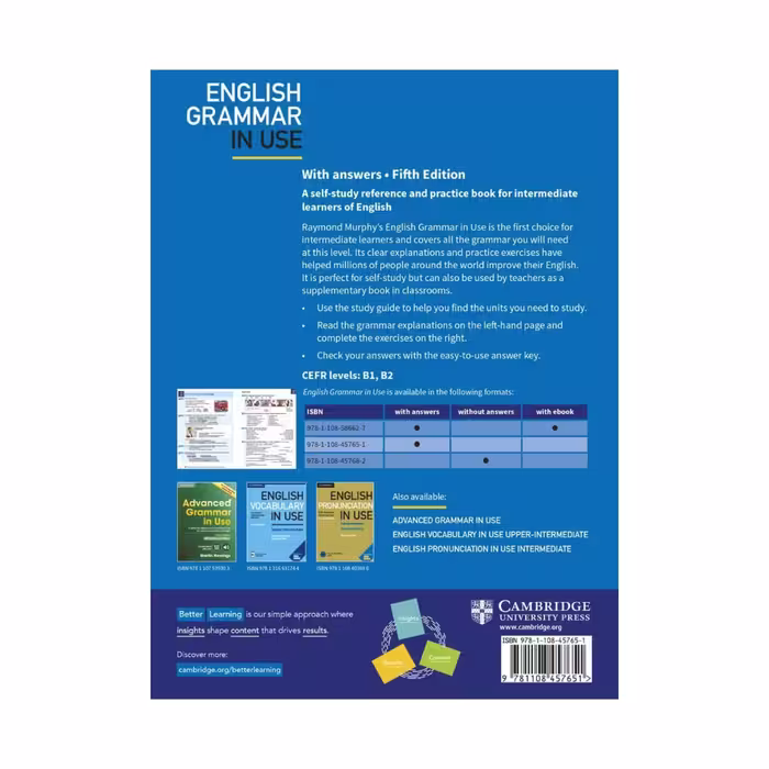 کتاب English Grammar in Use Intermediate 5th اثر Raymond Murphy انتشارات کمبریج 