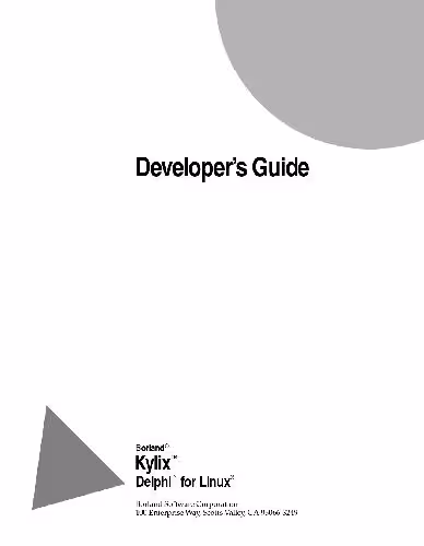 خرید و دانلود نسخه کامل کتاب Kylix Developer's Guide