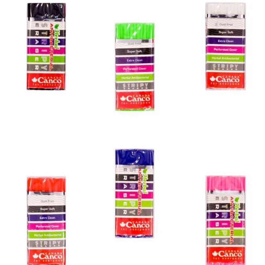 پاک کن کنکو آنتی باکتریال در چهار رنگ سفید مشکی سبز و ابی 