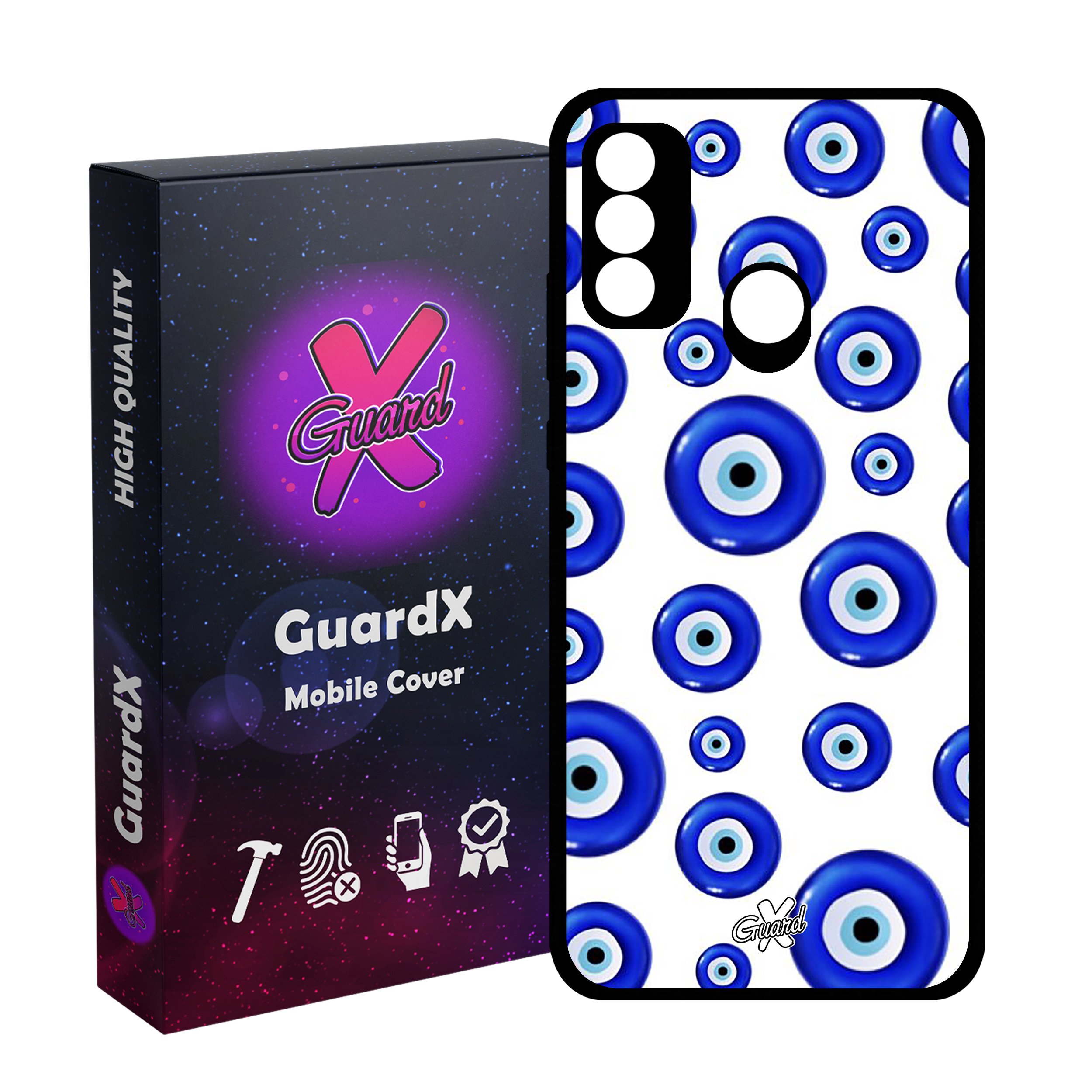 کاور گارد ایکس طرح چشم نظر مدل Glass10432 مناسب برای گوشی موبایل هوآوی P Smart 2020