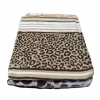پتو ازدیلک مدل Pardus Bej تک نفره سایز 150x200 سانتی متر