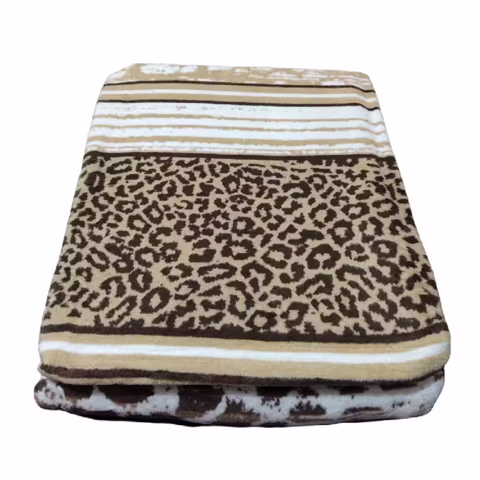 پتو ازدیلک مدل Pardus Bej تک نفره سایز 150x200 سانتی متر