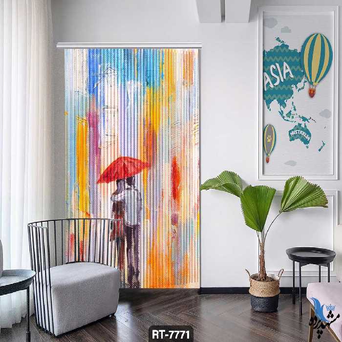 پرده شرشره تصویری طرح فانتزی عاشقانه RT7771