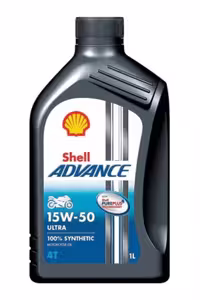 روغن و مکمل موتور ADVANCE 4T ULTRA 15W 50 شل اورحینال Shell