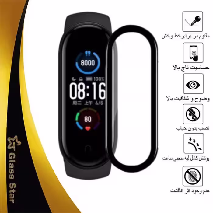 محافظ صفحه نمایش نانو گلس استار مدل PMGA مناسب برای ساعت هوشمند شیائومی Mi Band 4