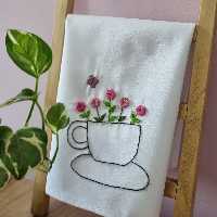 دستمال  دیزاین آشپزخانه  گلدوزی شده با دست 