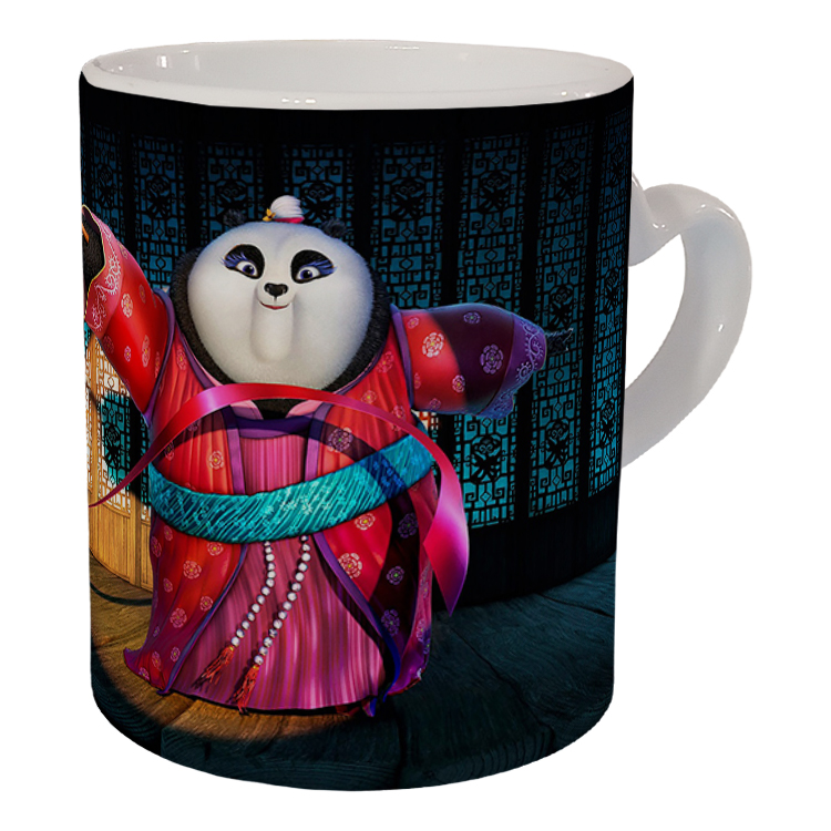 ماگ مدل دسته قلبی طرح پاندا کنگ فو کار کد 15