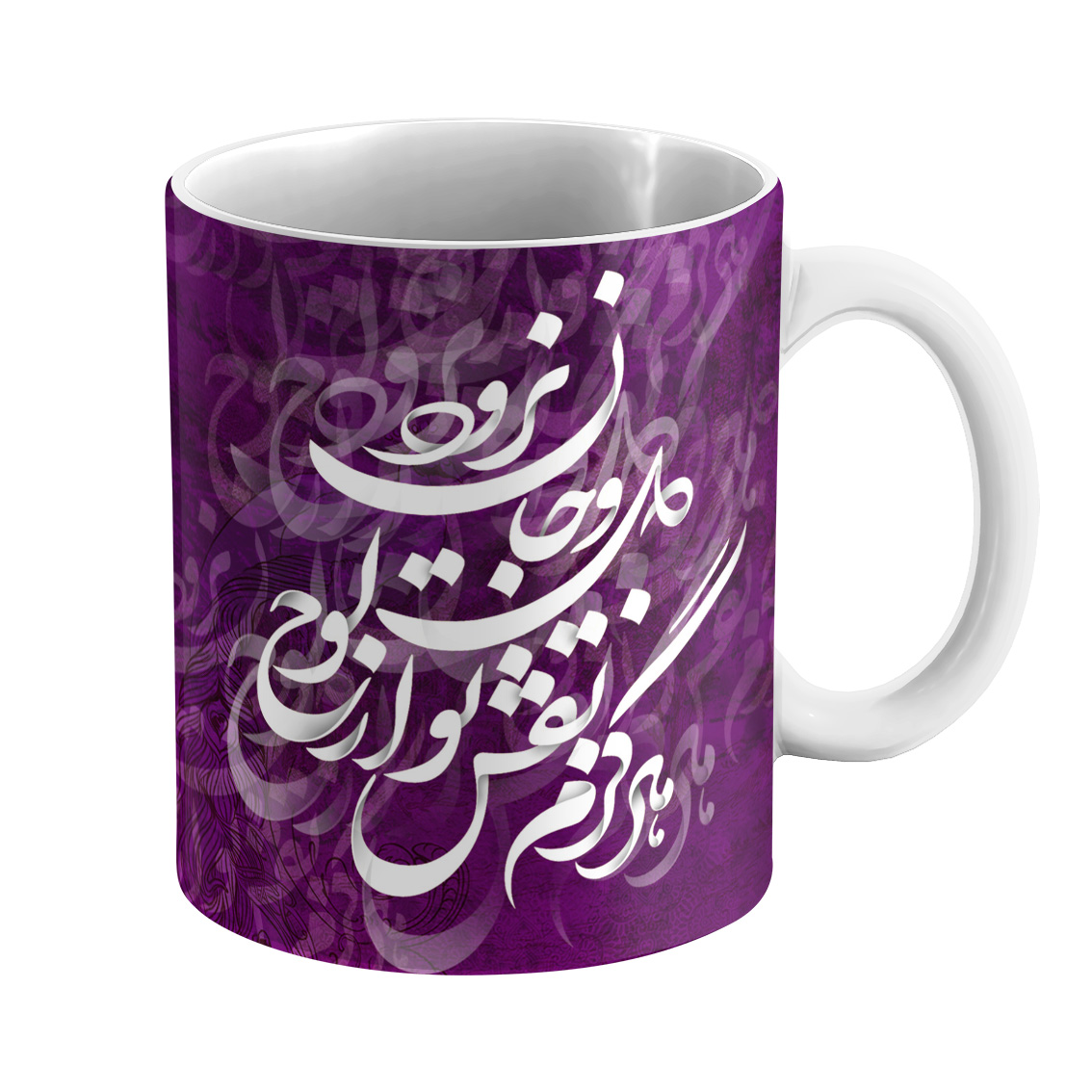 ماک مدل سرامیکی طرح شعرگرافی