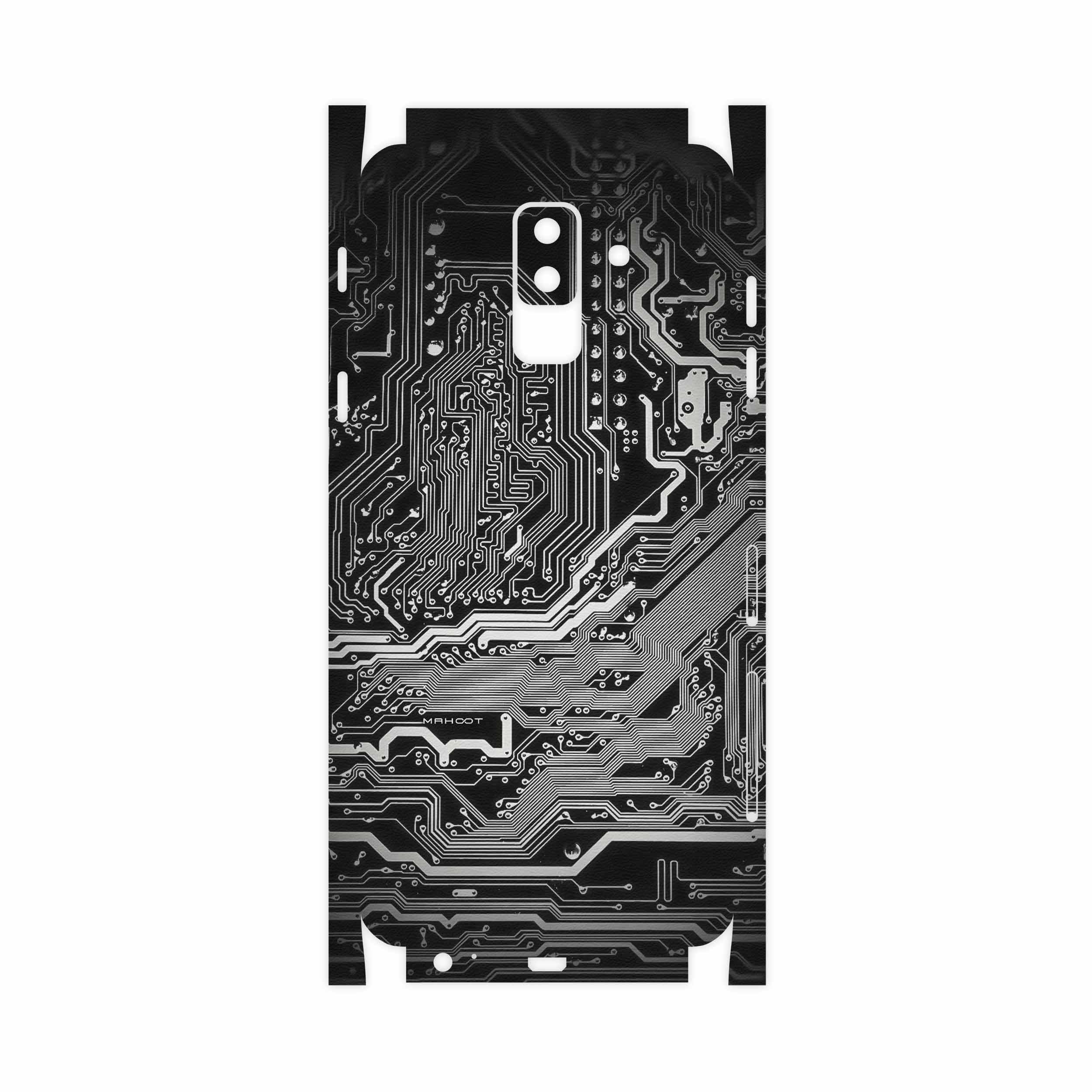 برچسب پوششی ماهوت مدل Black Printed Circuit Board-FullSkin مناسب برای گوشی موبایل سامسونگ Galaxy A6 Plus 2018