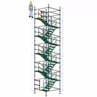 پلکان موقت کارگاهی 8 متری 4 پایه