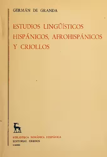 خرید و دانلود نسخه کامل کتاب Estudios lingüísticos hispánicos, afrohispánicos y criollos