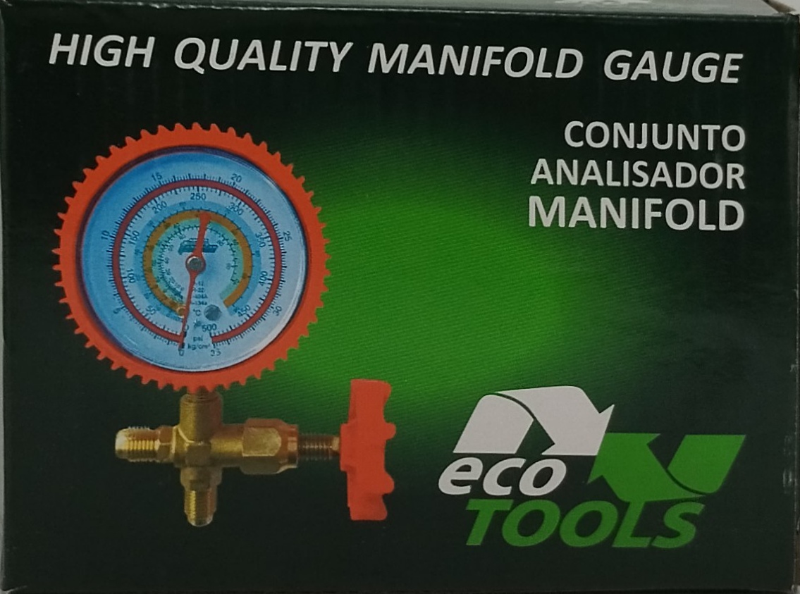 گیج منیفولد تکی شارژ گاز فشار بالا قرمز رنگ برند eco ToolS | آریا سیتی