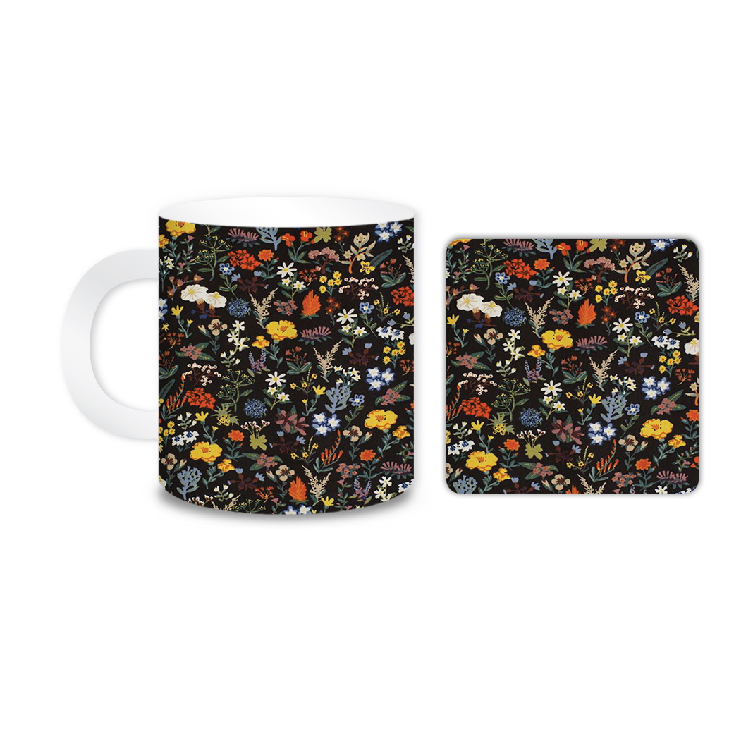 ماگ مدل گل کد 766 به همراه زیر لیوانی