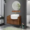 ست کابینت و روشویی آزالیا مدل Milana 15 به همراه آینه و شلف