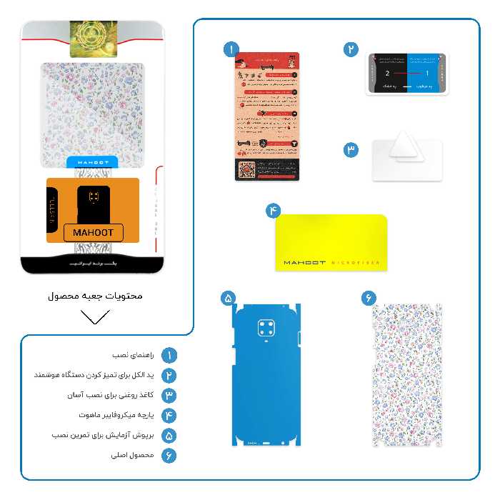 برچسب پوششی ماهوت مدل Painted-Flowers-FullSkin مناسب برای گوشی موبایل شیائومی Redmi Note 9 Pro