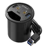 هاب یو اس بی رومیزی اوریکو Orico Desktop Power Grommet Hub DESK-2U1C 1M Cable