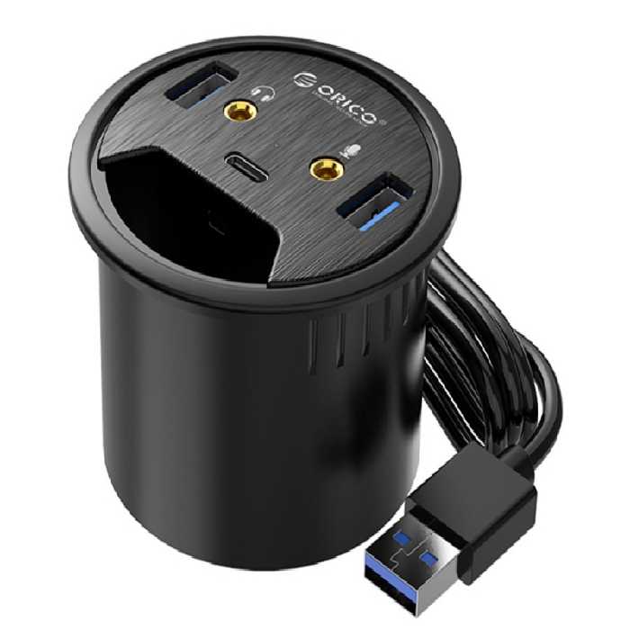 هاب یو اس بی رومیزی اوریکو Orico Desktop Power Grommet Hub DESK-2U1C 1M Cable