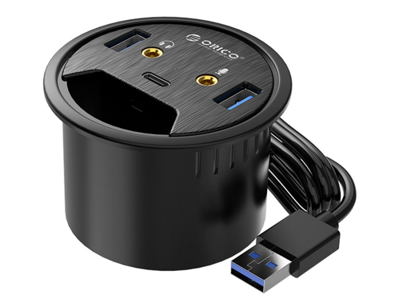 هاب یو اس بی رومیزی اوریکو Orico Desktop Power Grommet Hub DESK-2U1C 1M Cable