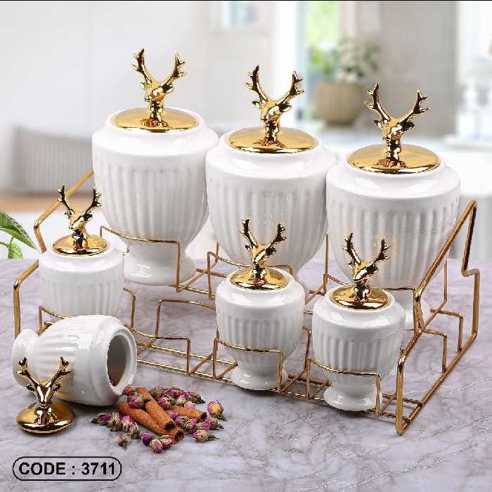 ست جاادویه و پاسماوری 7 پارچه طرح گوزن