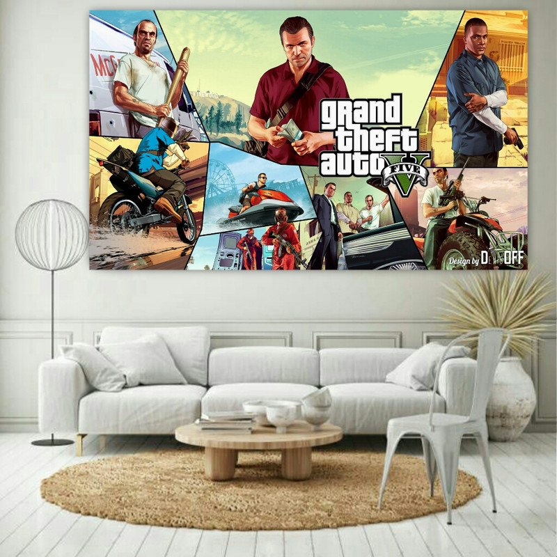 تابلو شاسی طرح GTAV مدل STB1367 | دنیای قاب