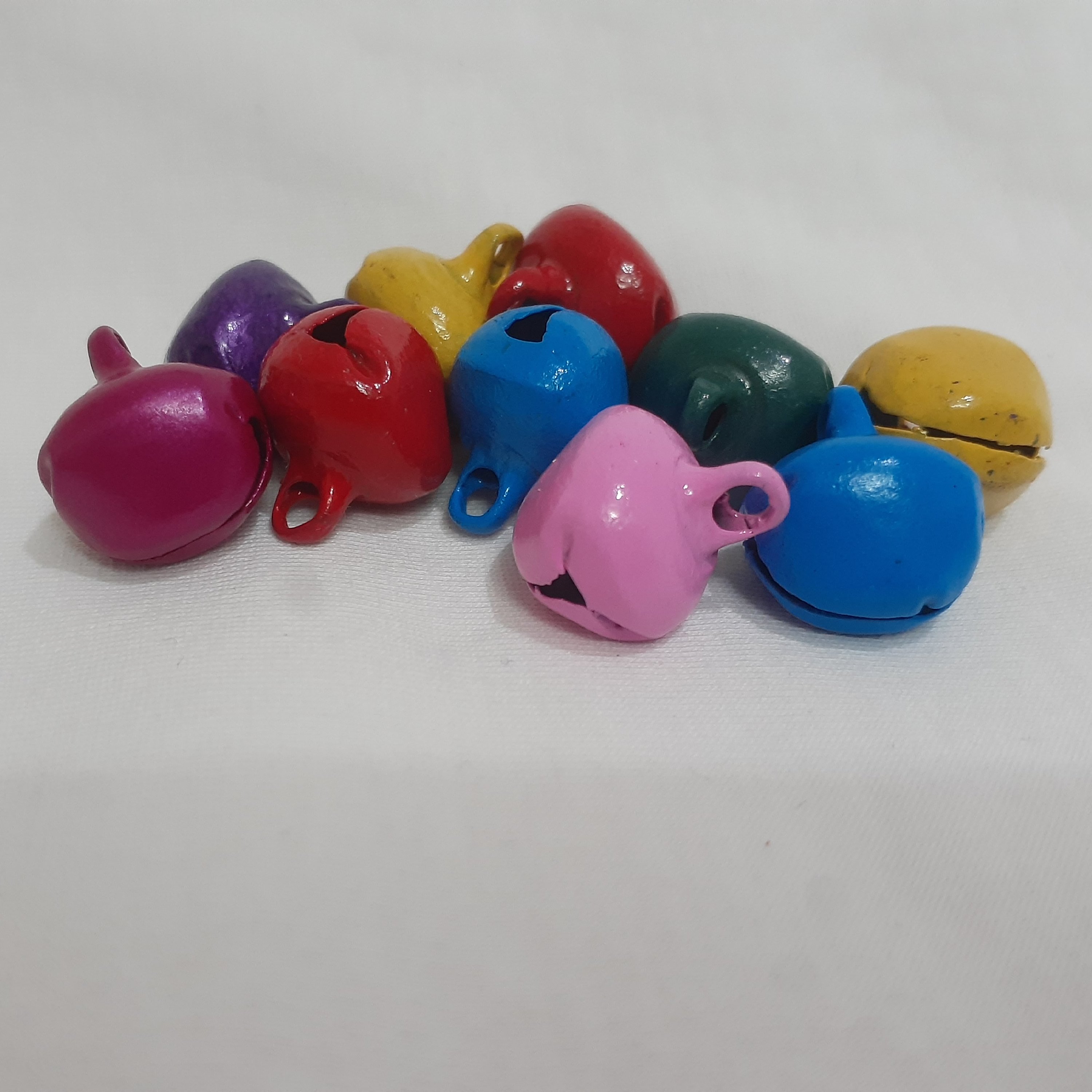 زنگوله 12 میلیمتری پک پنج تایی رنگی رنگی فلزی