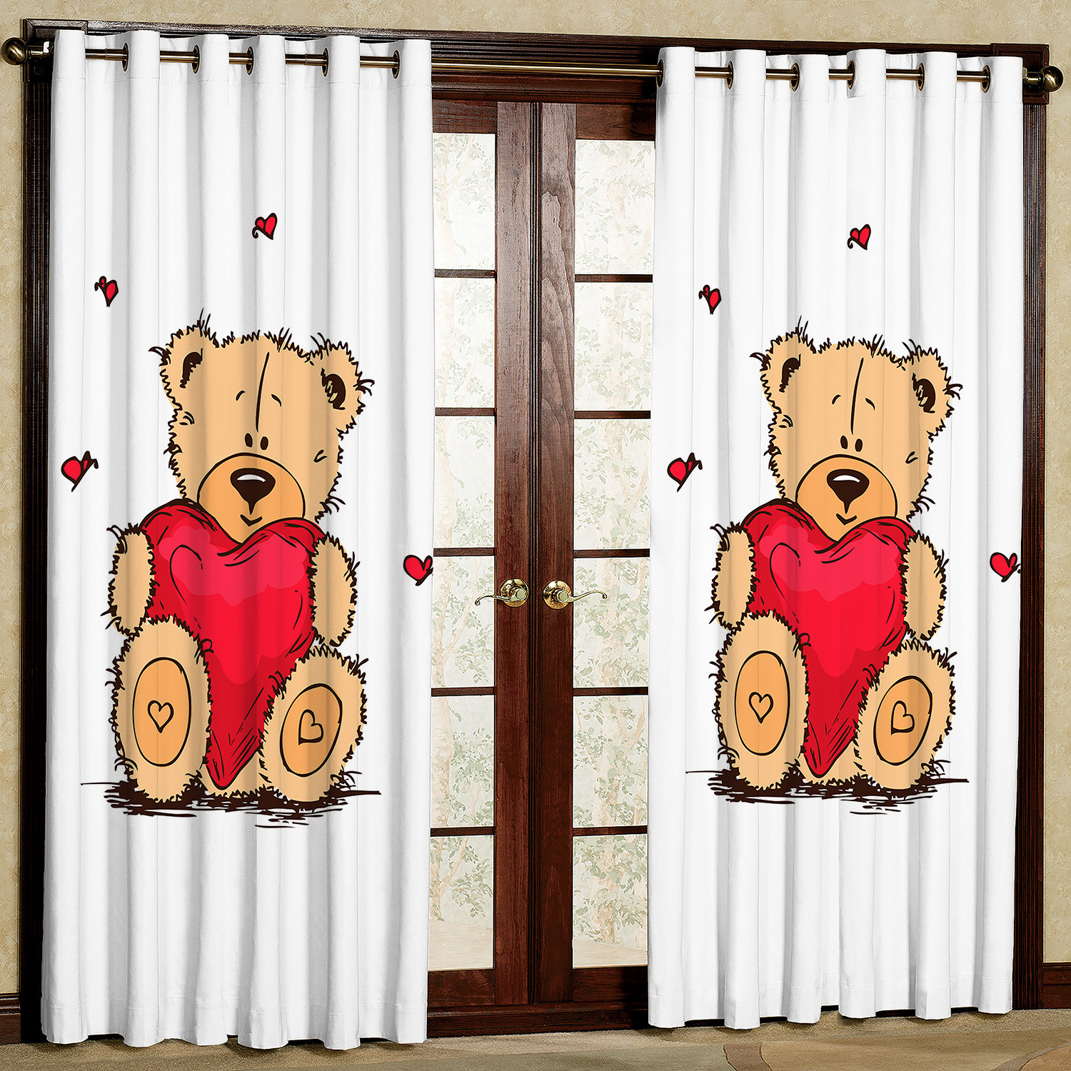 پرده  مدل خرس هازان پانچی کد 4457 سایز 140x200 سانتی متر