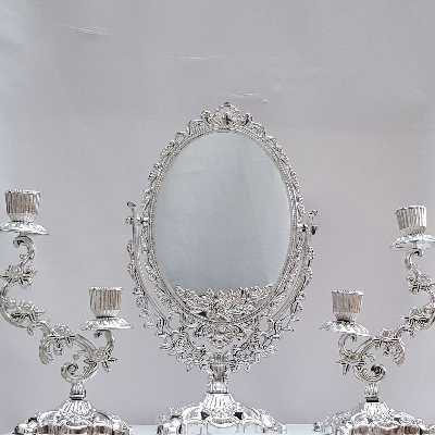 آینه شمعدان طرح هفت سین مدل یاقوت k002به همراه رحل قرآن