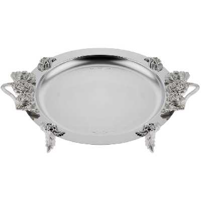 سینی مدل پایه دار استیل کد 9236