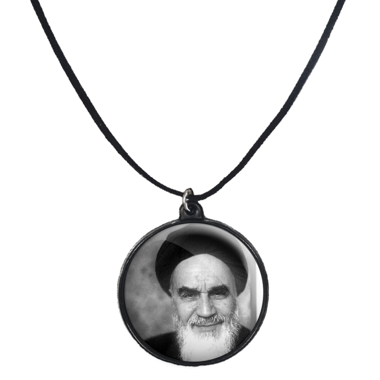 گردنبند پرمانه طرح آیت الله خمینی کد pmb.7357 مدل دو طرفه