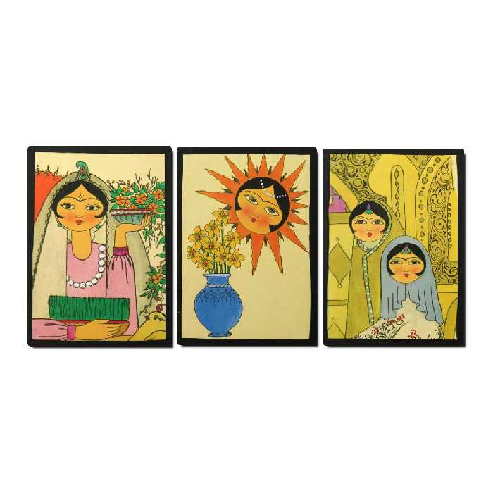 تابلو مدل خاتون کد 04 مجموعه 3 عددی