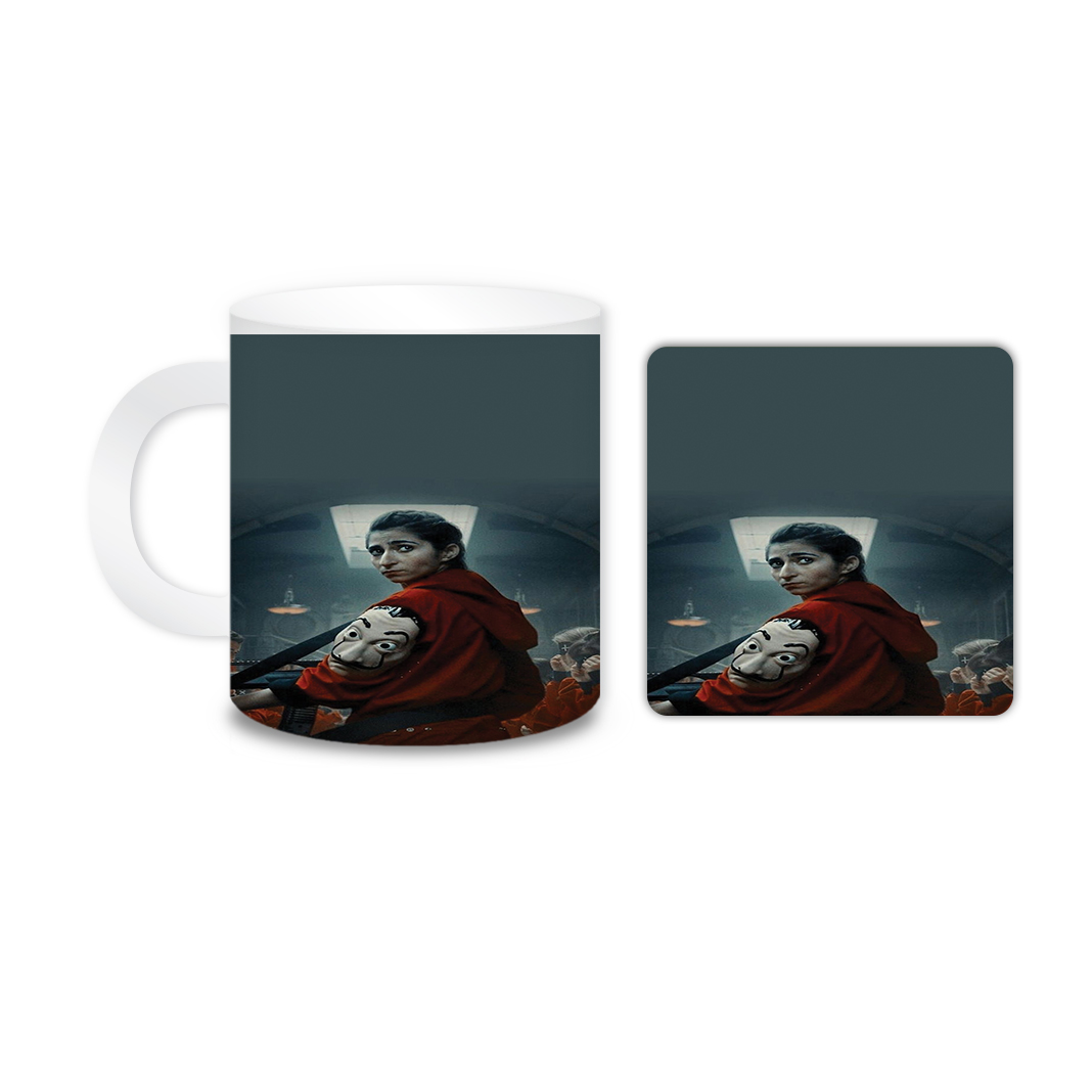 ماگ مدل ماسک کد 2124 به همراه زیر لیوانی