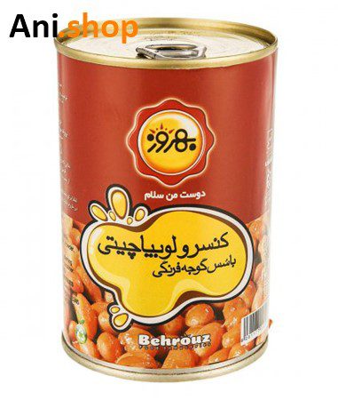 کنسرو لوبیا چیتی بهروز 390 گرم کد H17