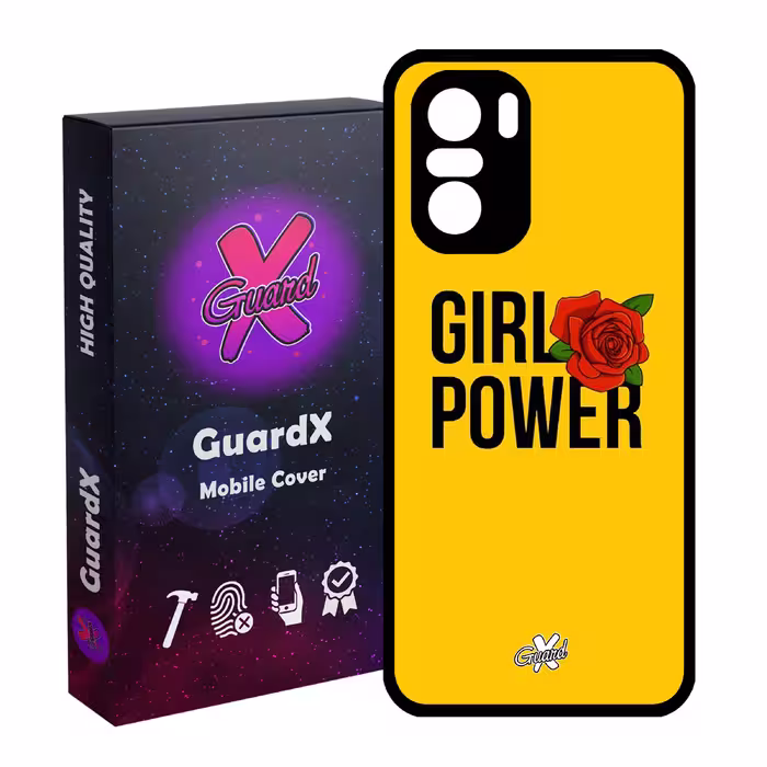 کاور گارد ایکس طرح Girl Power مدل Glass10037 مناسب برای گوشی موبایل شیائومی Poco F3/MI 11X/MI 11X Pro/Redmi K40/K40 Pro