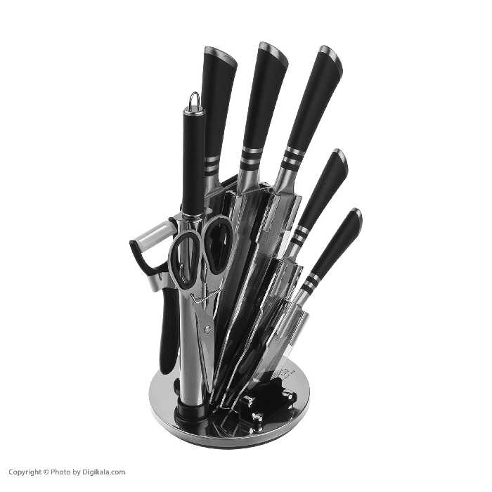 سرویس چاقو آشپزخانه 9 پارچه سوپر لایف کد 002