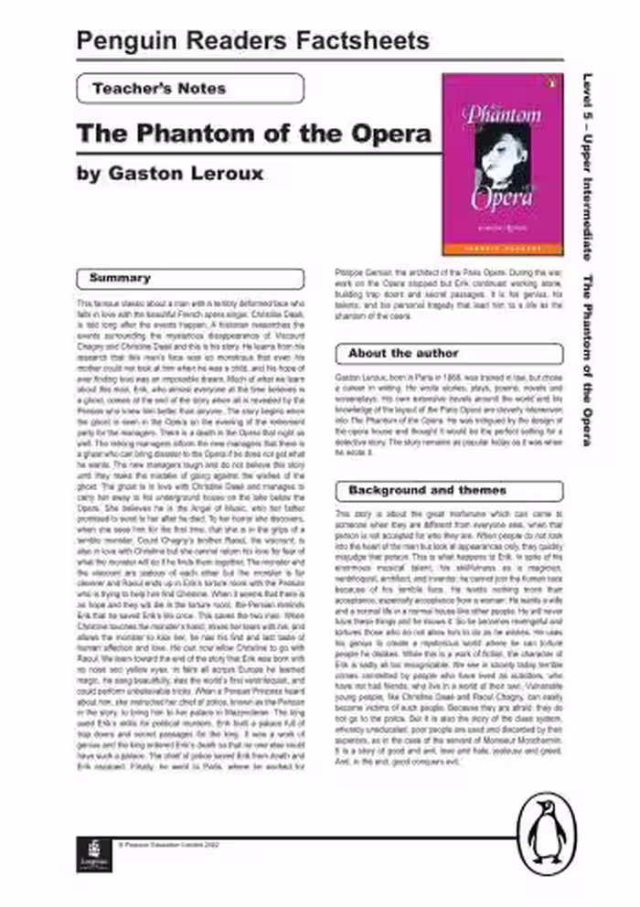 خرید و دانلود نسخه کامل کتاب The Phantom of the Opera # адаптированная книга (Penguin Readers, stage 5)   аудио