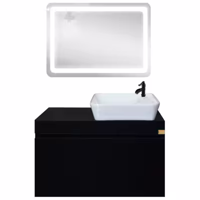 ست کابینت و روشویی مدل E 100 به همراه آینه