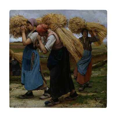 کاشی کارنیلا طرح نقاشی برداشت گندم کد wkk1730