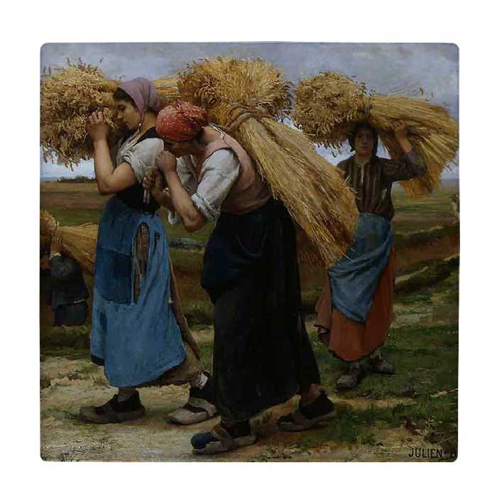 کاشی کارنیلا طرح نقاشی برداشت گندم کد wkk1730