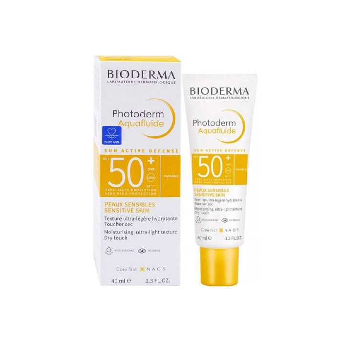 کرم ضد آفتاب بی رنگ بایودرما مدل فتودرم آکوافلویید Bioderma