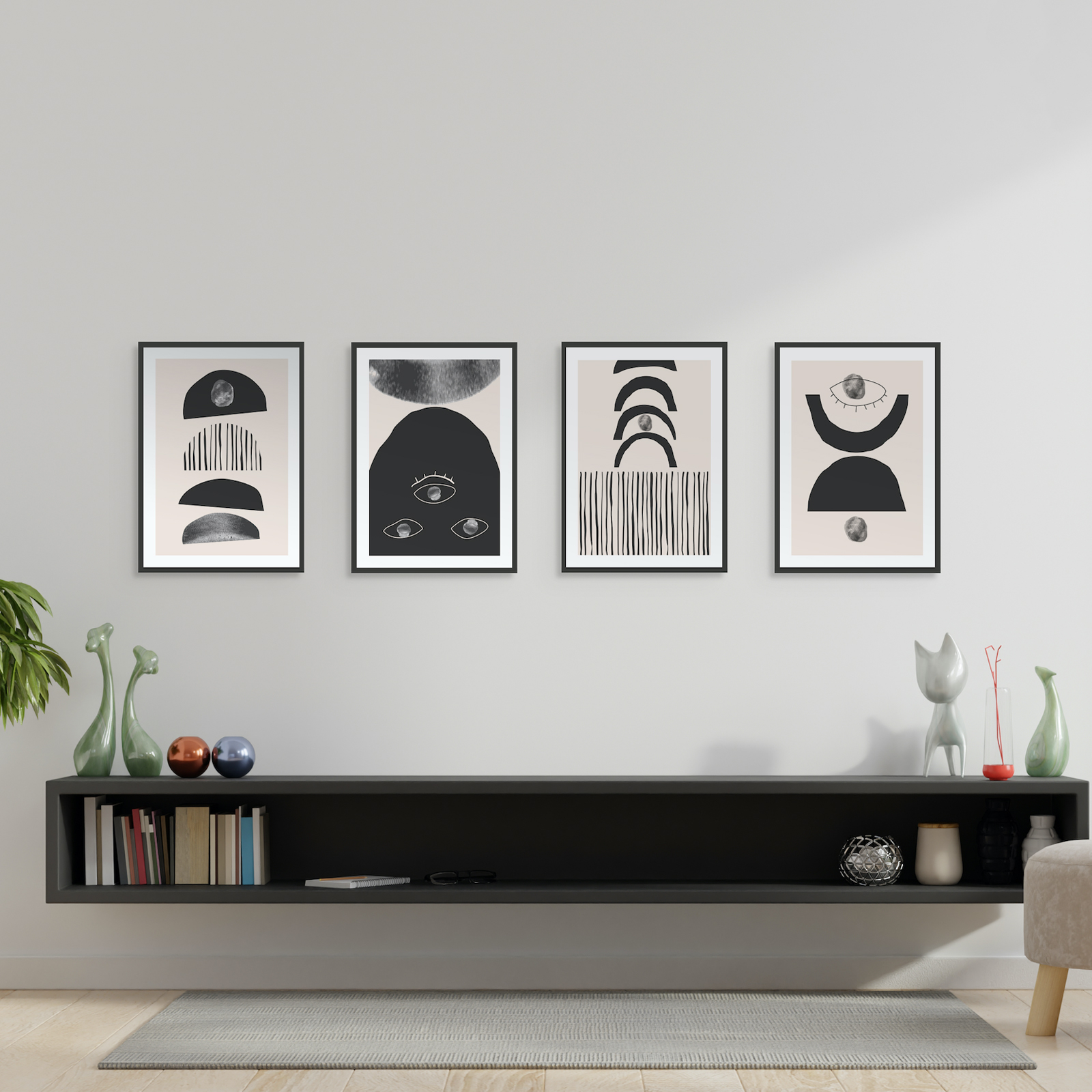 تابلو مدل درسا مجموعه چهار عددی