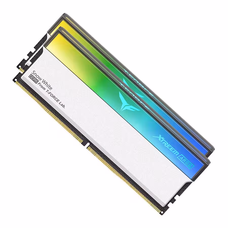 قیمت و خرید رم تیم گروپ مدل T-Force Xtreem ARGB White 32GB Dual 6000MHz CL30 DDR5 | یاس ارتباط