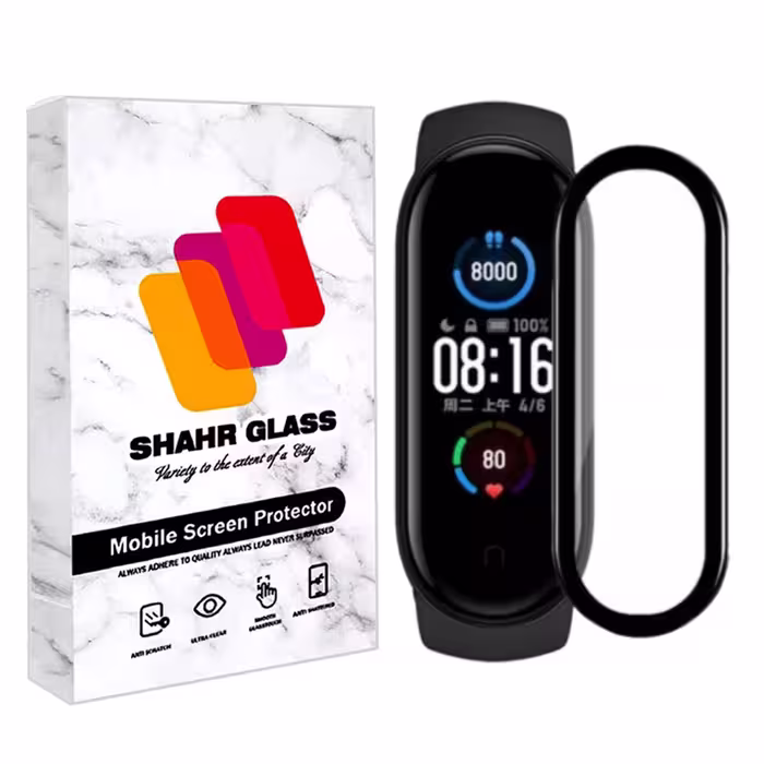 محافظ صفحه نمایش نانو شهر گلس مدل PMSR مناسب برای ساعت هوشمند شیائومی Mi Band 4