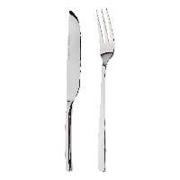 کارد و چنگال سرو گوشت داماس استیل مدل فلورا