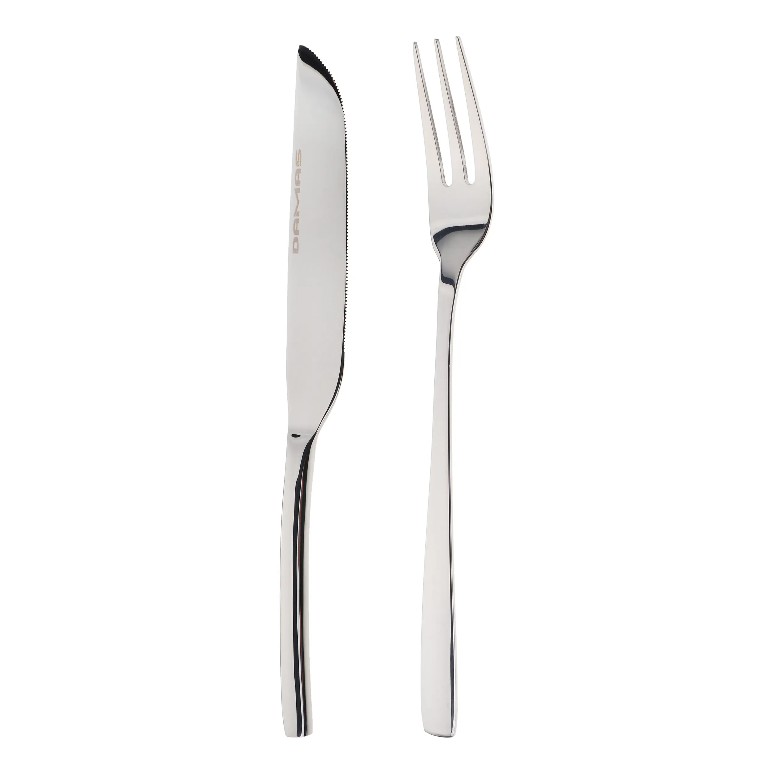 کارد و چنگال سرو گوشت داماس استیل مدل فلورا