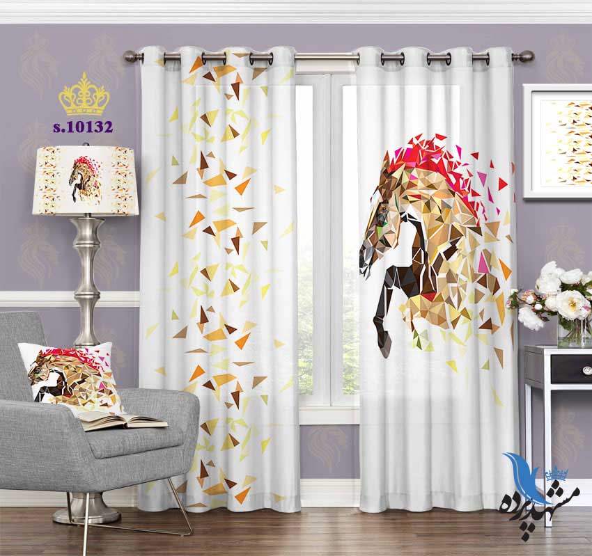پرده پانچ فانتزی طرح اسب S10132