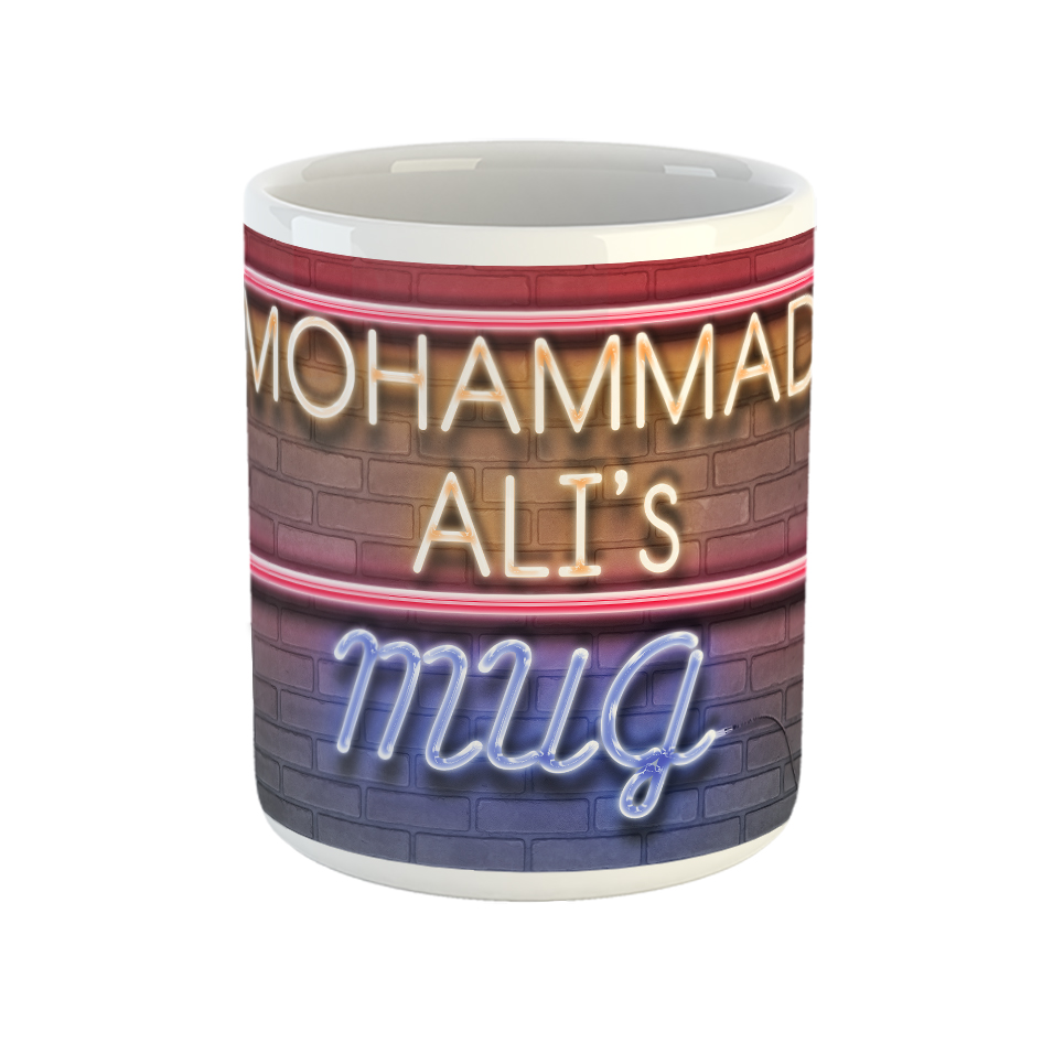 ماگ طرح تابلو نئون مدل محمدعلی