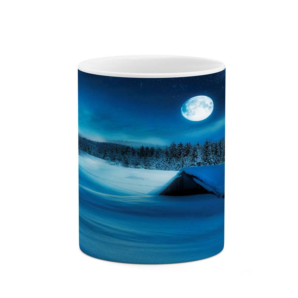 ماگ کاکتی طرح منظره برفی مدل mgs15063