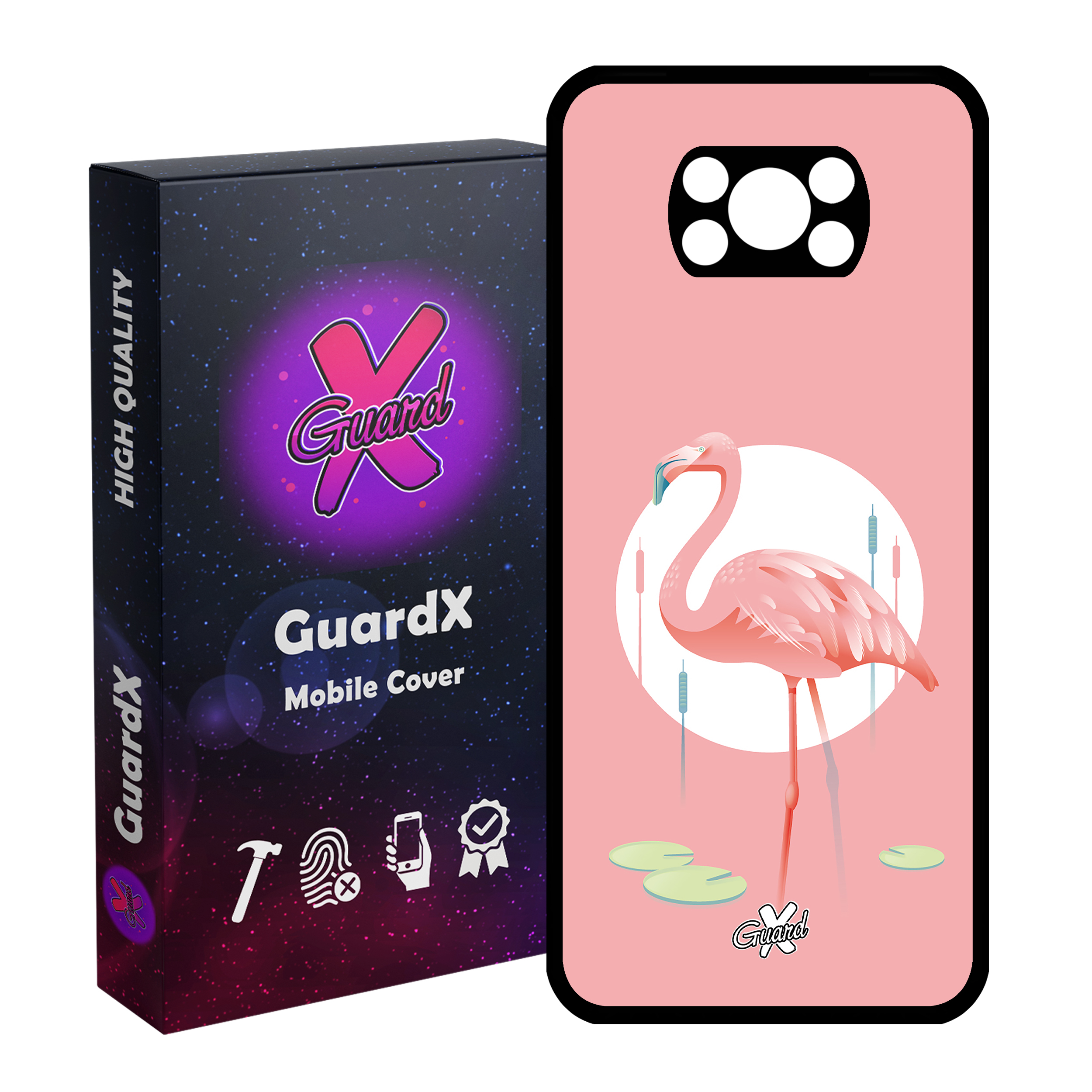 کاور گارد ایکس طرح Flamingo مدل Glass10084 مناسب برای گوشی موبایل شیائومی Poco X3 / Poco X3 NFC
