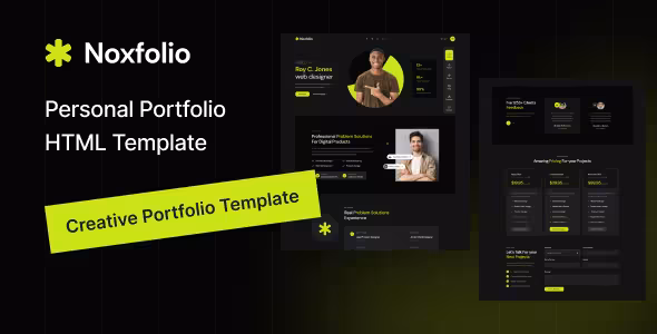 Noxfolio نوکسفولیو قالب اچ تی ام ال نمونه کار