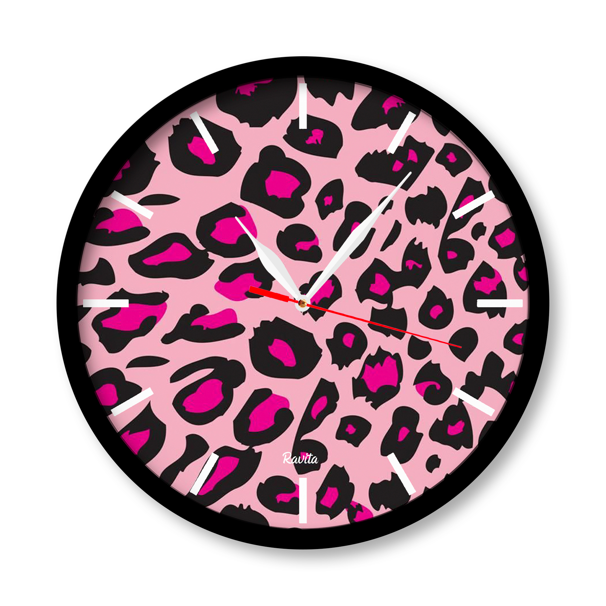 ساعت دیواری راویتا مدل پلنگی طرح 1181